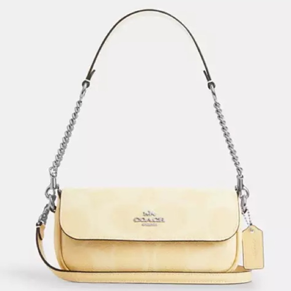 NWT coach! Hailey Flap Bag In Signature Canvas